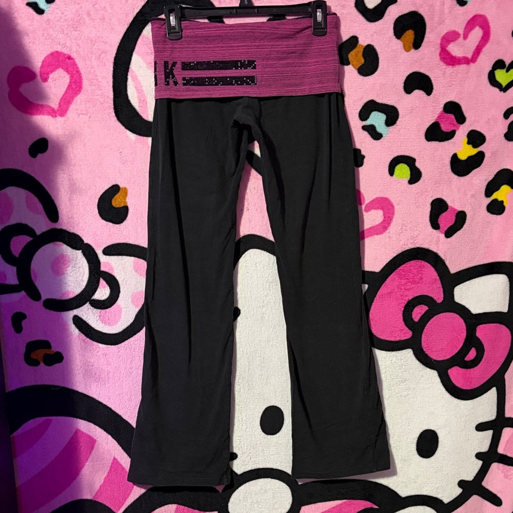 PINK Victoria’s secret fold over flare yoga pants